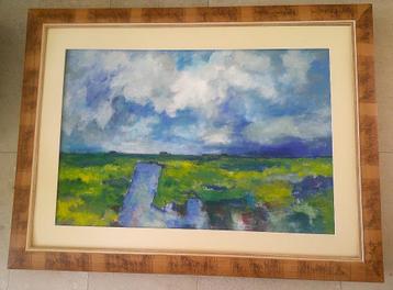 Abstraherend landschap -Jelle Hoogstra 1924-2003 beschikbaar voor biedingen