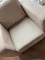 Fauteuil met ribstof, 2 stuk, Ophalen, Eenpersoons, 75 tot 100 cm, Zo goed als nieuw