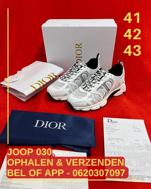 Dior Chrono-sneaker Mesh en witte en zwarte panelen maat 43, Kleding | Heren, Schoenen, Nieuw, Sneakers of Gympen, Wit, Ophalen of Verzenden