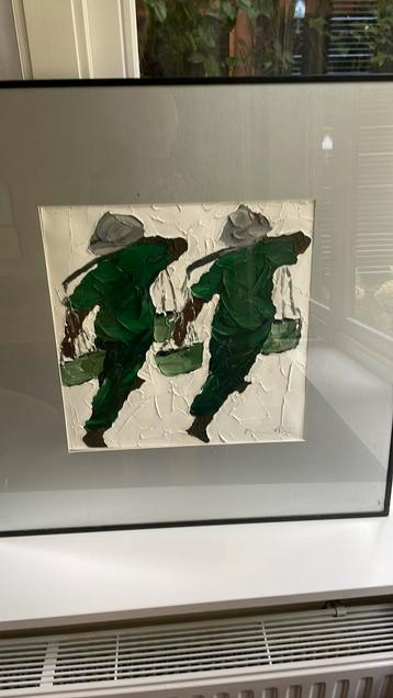 Schilderij met rijstdragers op Bali beschikbaar voor biedingen