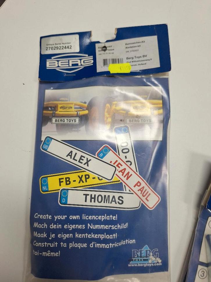 Berg skelter kenteken-kit, Kinderen en Baby's, Speelgoed | Buiten | Skelters, Nieuw, Berg, Ophalen of Verzenden