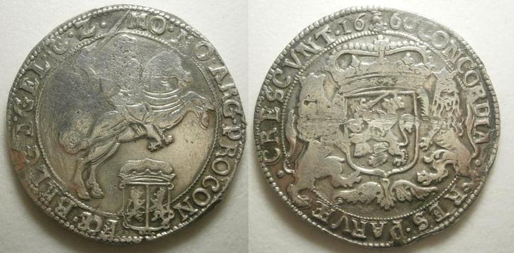 Gelderland Zilveren Rijder of Dukaton 1660 - Zeldzaam, Postzegels en Munten, Munten | Nederland, Losse munt, 2½ gulden, Vóór koninkrijk