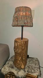 Houten Nachtlamp - Handgemaakt, Huis en Inrichting, Lampen | Vloerlampen, Ophalen of Verzenden, Zo goed als nieuw, Hout, Minder dan 100 cm