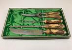 Vintage Reif Solingen hertshoorn jacht trancheerset, Ophalen of Verzenden, Gebruikt