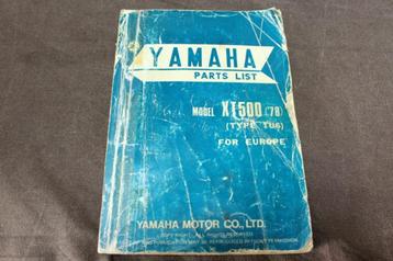 Yamaha XT500 1978 motorcycle parts list onderdelen boekje beschikbaar voor biedingen