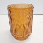 Prachtige amberkleurige glazen voor waxinelichtje of kaars, Ophalen, Nieuw