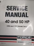 Force 40/50 HP Buitenboordmotor Service Manual, Watersport en Boten, Ophalen of Verzenden, Gebruikt, Boek of Waterkaart