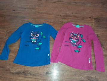 Tweeling meisjes B-nosy shirts maat 98/104
 beschikbaar voor biedingen
