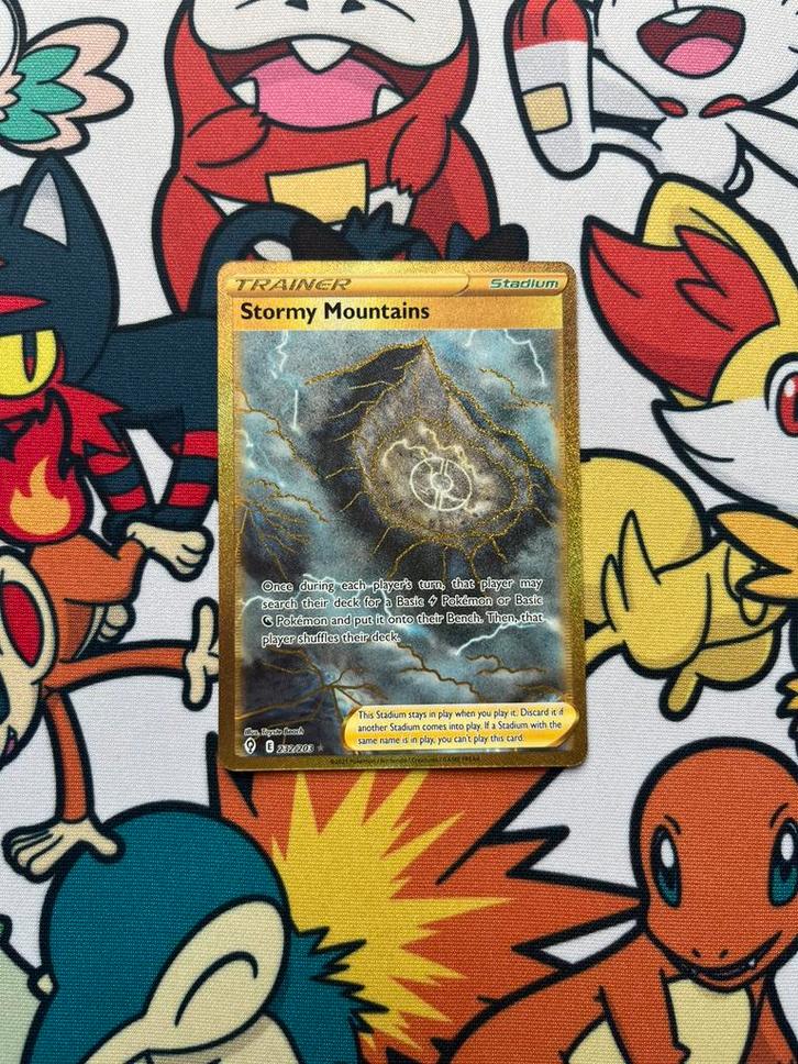 Stormy Mountains 232/203, Hobby en Vrije tijd, Verzamelkaartspellen | Pokémon, Zo goed als nieuw, Losse kaart, Foil, Verzenden