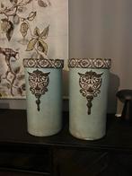 Twee hoge bloempotten van PTMD, Ophalen, Overige materialen, 25 tot 50 cm, Zo goed als nieuw