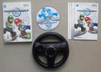 Mario Kart + origineel stuurtje zwart voor de Nintendo Wii, Racen en Vliegen, Ophalen of Verzenden, Zo goed als nieuw, 3 spelers of meer