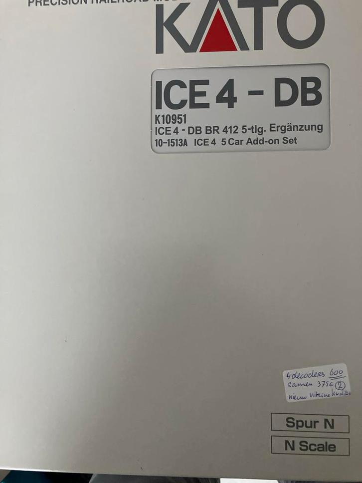 Kato ICE 4 DB BR 412 Treinsets + Decoders N-spoor, Hobby en Vrije tijd, Modeltreinen | N-Spoor, Nieuw, Treinset, Gelijkstroom