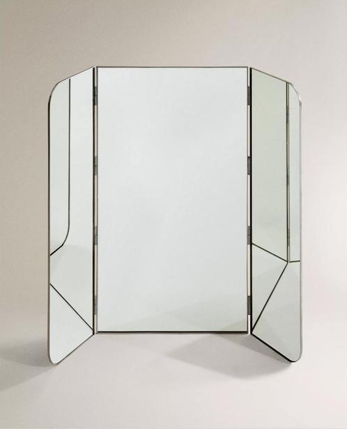 Gezocht - drieluik spiegel Zara (metaal), Huis en Inrichting, Woonaccessoires | Spiegels, Zo goed als nieuw, 75 tot 100 cm, Minder dan 100 cm