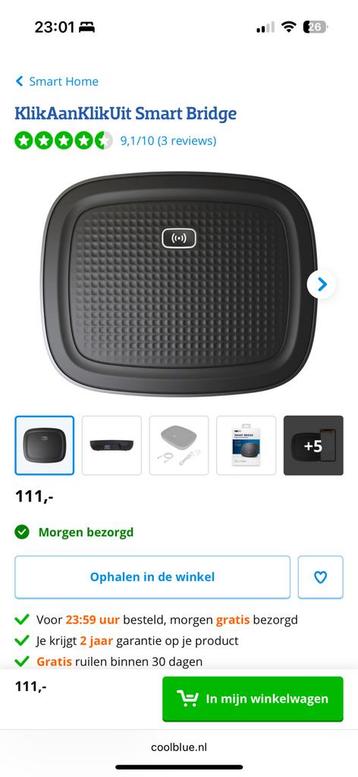 Klik aan klik uit smart bridge beschikbaar voor biedingen
