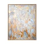 Abstract Schilderij met Gouden Accenten, Antiek en Kunst, Kunst | Schilderijen | Abstract, Ophalen