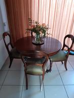 Antieke eethoek met 4 stoelen., Ophalen of Verzenden, Zo goed als nieuw, 4 tot 6 stoelen