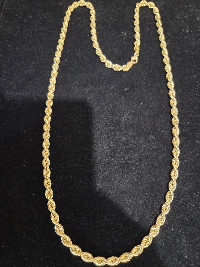 14 k gouden rope ketting 18,8 gram 71 cm, Ophalen of Verzenden, Nieuw, Goud, Goud