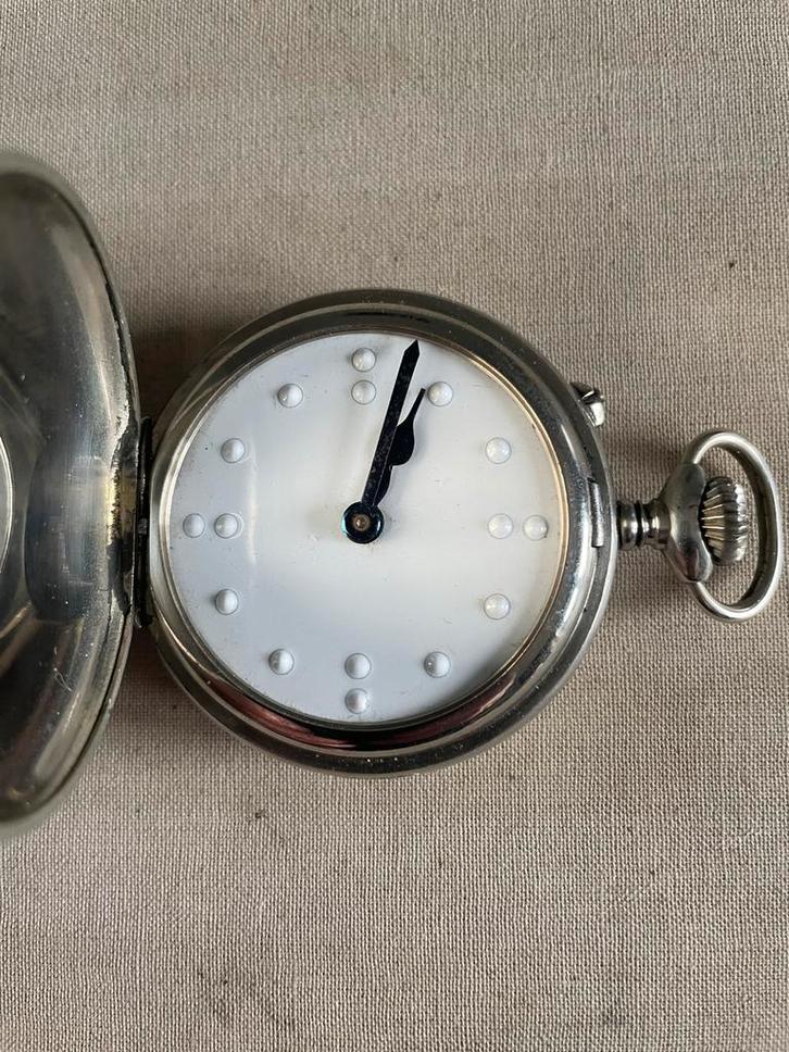 Braille Zakhorloge Savonette - Jaren 30 - Nieuwstaat!, Sieraden, Tassen en Uiterlijk, Horloges | Antiek, Ophalen of Verzenden