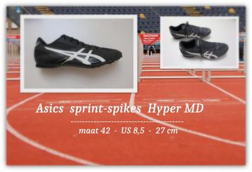 Asics atletiek sprint spikes Hyper MD maat 42 zwart beschikbaar voor biedingen