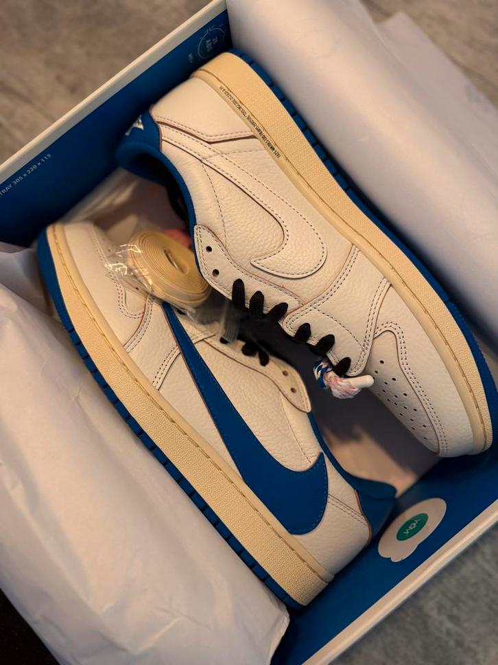 Air Jordan 1 Low Travis Scott Fragment US 9.5 Nieuw, Kleding | Heren, Schoenen, Nieuw, Sneakers of Gympen, Wit, Verzenden