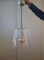 Glazen hanglamp helder dik glas ., Huis en Inrichting, Lampen | Hanglampen, Ophalen, Zo goed als nieuw, Glas, Minder dan 50 cm