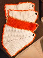 RETRO PANNENLAPPEN KEUKEN KLEED VINTAGE 70 ORANJE SEVENTIES, Ophalen of Verzenden, Zo goed als nieuw
