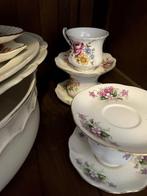 4x Royal Ascot kop en schotels fine bone china porselein, Antiek en Kunst, Antiek | Servies los, Ophalen of Verzenden