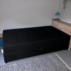 Boxspring bed met opbergruimte, Huis en Inrichting, Ophalen, Zwart, Zo goed als nieuw, Twijfelaar