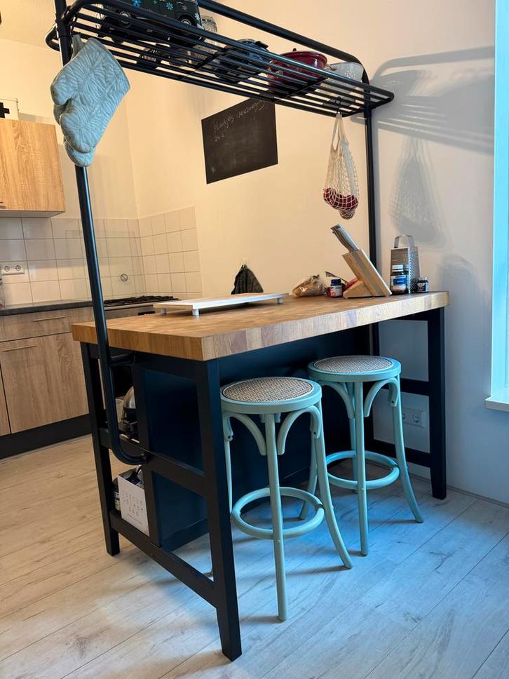 Ikea Keukenblok Zwart - Handig en Stijlvol!, Huis en Inrichting, Keuken | Keukenelementen, Gebruikt, Minder dan 100 cm, 100 tot 150 cm