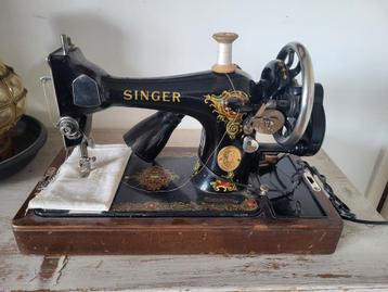 Singer vintage retro naaimachine handmatig met koffer beschikbaar voor biedingen