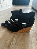 Sandalen sleehakken maat 40, Ophalen of Verzenden, Zo goed als nieuw, Zwart, Sandalen of Muiltjes