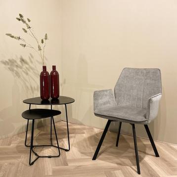 Livingfurn stoel Louise Grijs Draaibaar  met €49,= korting beschikbaar voor biedingen