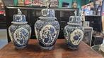 Delfts Blauwe Vazen Set met Deksel, Ophalen