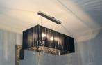 hanglamp / kroonluchter met zwarte kap, Ophalen of Verzenden, Gebruikt, Stof