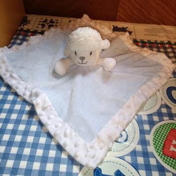 Poedel knuffeldoekje blauw met wit Soft Touch  beschikbaar voor biedingen