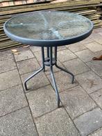 Ronde Salontafel met Glazen Blad, Minder dan 50 cm, Gebruikt, 50 tot 75 cm, Rond