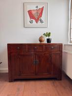 Prachtig Chinees dressoir van gelakt Yumu-hout, Huis en Inrichting, Kasten | Dressoirs, Ophalen, Zo goed als nieuw, 25 tot 50 cm