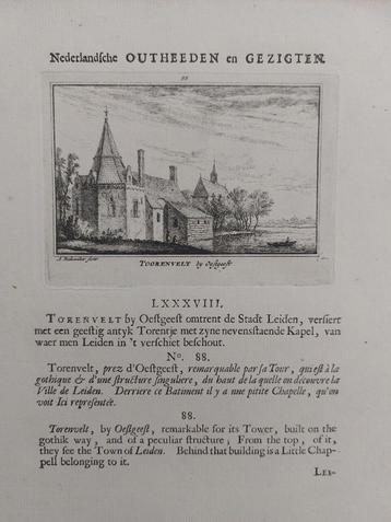 88 / Toorenvelt bij Oegstgeest Gravure A Rademaker 1ste druk beschikbaar voor biedingen