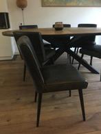 Eetkamerstoel 6x, Huis en Inrichting, Stoelen, Ophalen, Zwart, Hout, Zo goed als nieuw