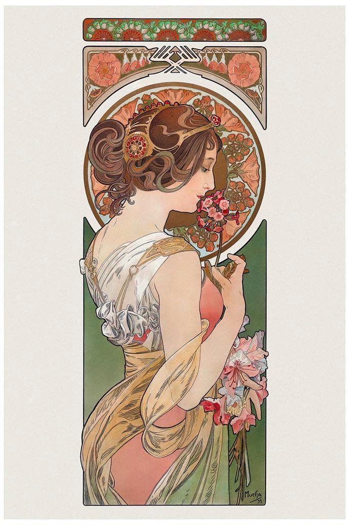 Mooie Art Nouveau Alphonse Mucha Poster affiche #7, Verzamelen, Posters, Nieuw, Film en Tv, A1 t/m A3, Ophalen of Verzenden