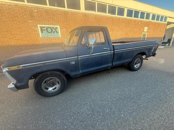 Ford Pick Up F 150 LPG 1976, Auto's, Oldtimers, Particulier, Ford USA, LPG, SUV of Terreinwagen, Automaat, Blauw, Zwart, Kunstmatig leder
