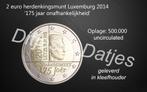 2 euro Luxemburg 2014 - 175 jaar onafhankelijkheid - UNC, Postzegels en Munten, Munten | Europa | Euromunten, 2 euro, Luxemburg