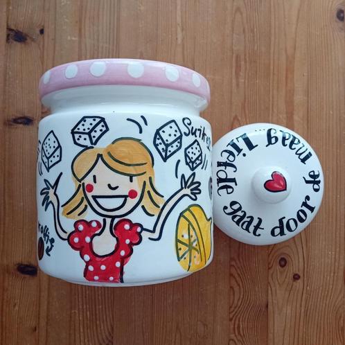 Vrolijke voorraadpot van Blond Amsterdam., Huis en Inrichting, Keuken | Servies, Gebruikt, Overige typen, Blond Amsterdam, Aardewerk
