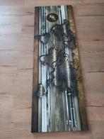 Uniek Schilderij Wereldkaart, Ophalen of Verzenden, Zo goed als nieuw