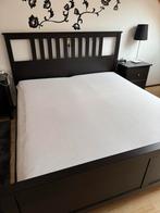 Ikea tweepersoonsbed Hennes, Ophalen, Zwart, Tweepersoons, Zo goed als nieuw