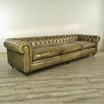 Chesterfield meubelen, rundleder, op voorraad, Huis en Inrichting, Ophalen of Verzenden, Vierpersoons of meer, Rechte bank, Leer