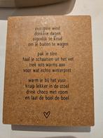 Wintergedicht Houten Blokje - Decoratie winter + Kerst, Ophalen of Verzenden, Zo goed als nieuw