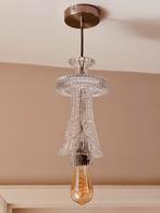 Unieke handgemaakte hanglamp van kristal glaswerk, Ophalen, 50 tot 75 cm, Nieuw, Glas