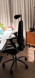RH Logic 400 Zwart Leer Bureaustoel, Huis en Inrichting, Bureaustoelen, Ophalen, Gebruikt, Zwart, Bureaustoel