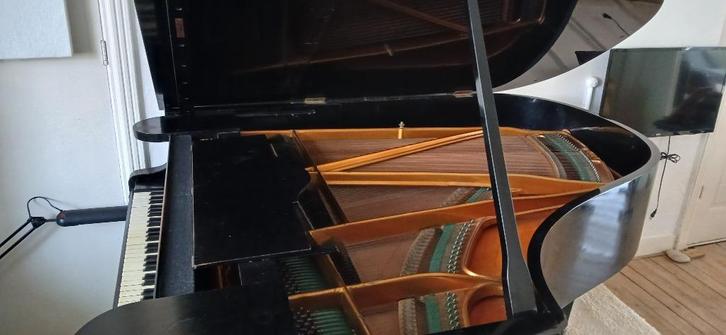 Grotrian Steinweg Vleugel, Muziek en Instrumenten, Piano's, Gebruikt, Vleugel, Zwart, Hoogglans, Ophalen